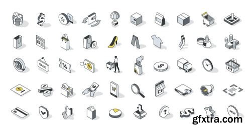 Isometric Icons Pack 4xAI