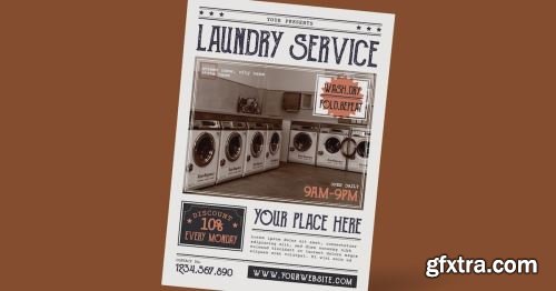 Laundry Service Flyer Design Pack