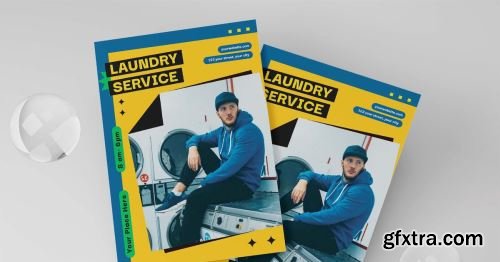 Laundry Service Flyer Design Pack