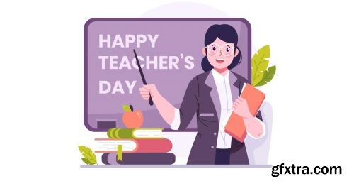 Teacher\'s Day Illustration Pack 10xAI