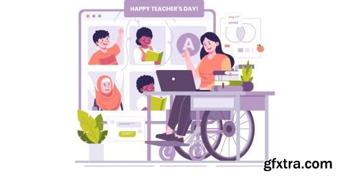 Teacher\'s Day Illustration Pack 10xAI