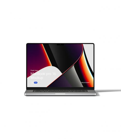 Creatoom -  MacBook Pro 16 Mockup V2 Front View