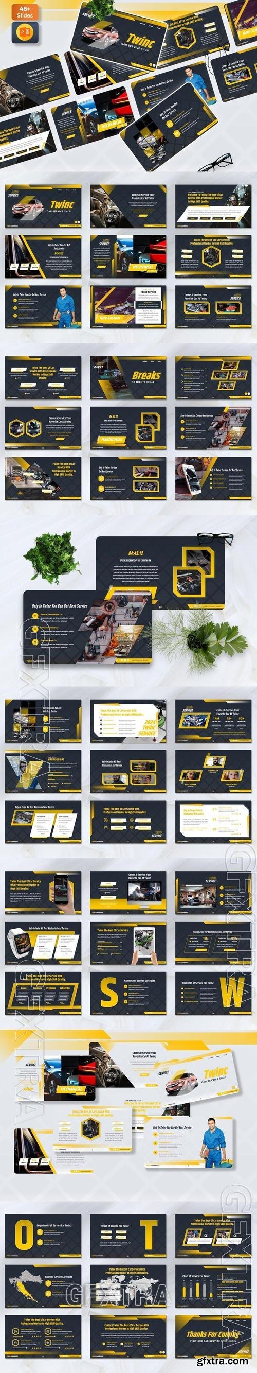 Twinc - Car Service Powerpoint Templates 2C8WFLB