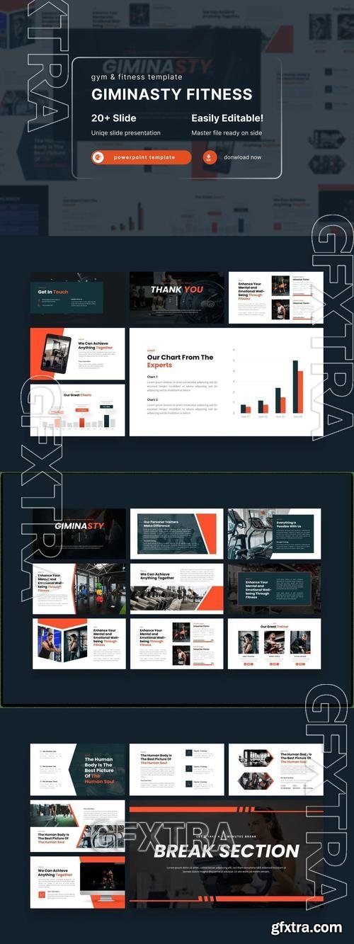 Giminasty - Gym & Fitness Powerpoint Template P7MWWYQ