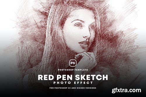 Red Pen Sketch Effect 97T6MYR