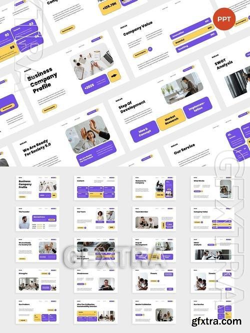 Purple Yellow Modern Business Company Profile UP64D6U