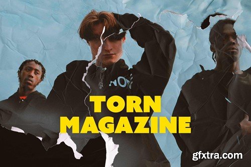 Torn Magazine Photo Effect 55VV4WL