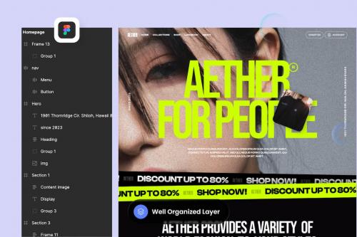 Aether - Fashion Shop Landing Page