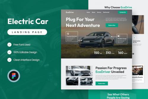 Electric Car Landing Page Figma