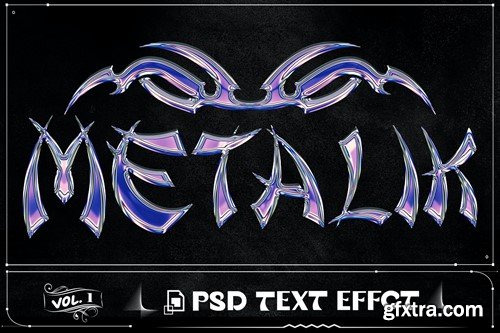 Metalic Text Effect PSD Photoshop EP2JM42