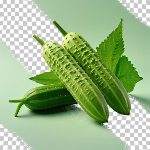 Bitter Melon Isolated On A Transparent Background