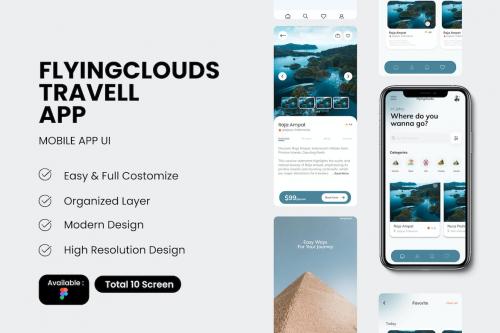 Flyingclouds - Travel Mobile App UI Kit