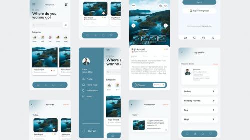 Flyingclouds - Travel Mobile App UI Kit