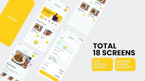 Justfood - Food Delivery Mobile App UI Kit