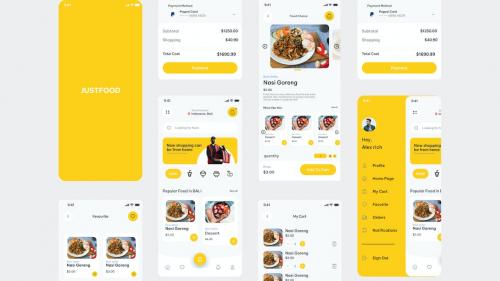 Justfood - Food Delivery Mobile App UI Kit