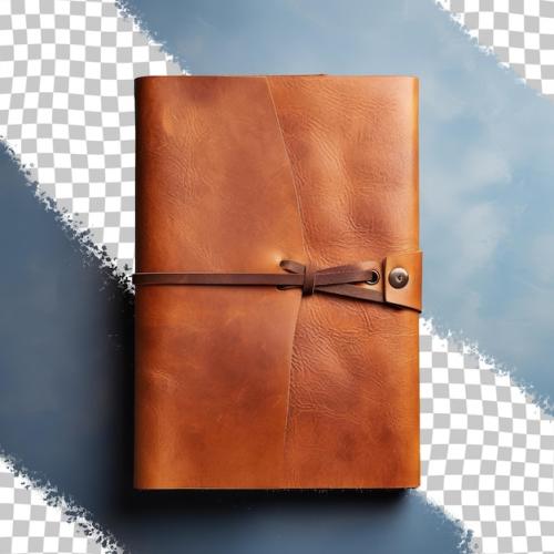 Black Leather Desktop Journal Transparent Background