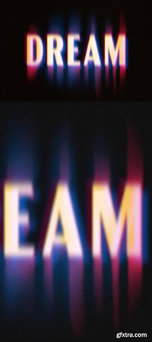 Dream - Glowing Ghost Photoshop Text Effect