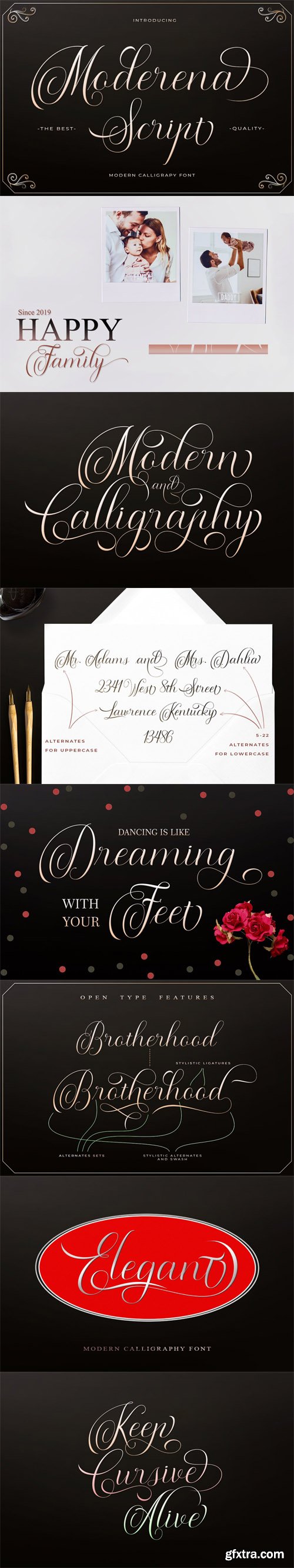 Moderena Script - Modern Calligraphy Font