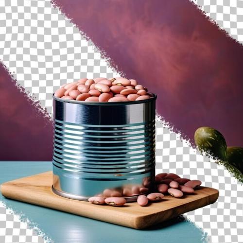 Canned Delicious Beans On Transparent Background Cooking Items