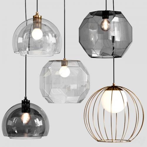 CB2 pendant light set