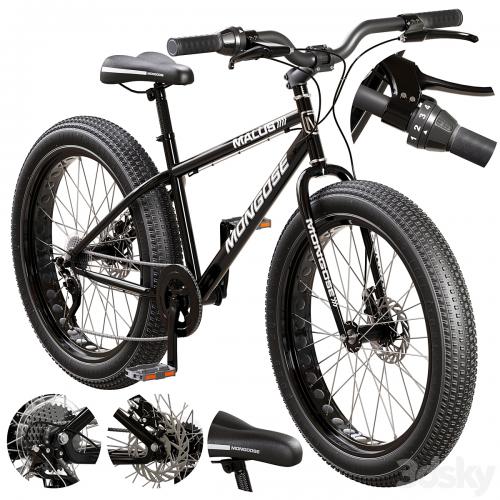 Mongoose Malus Mens and Women Fat Tire Mountain Bike