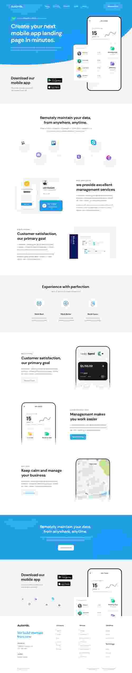 UIHut - Automic App Landing Page - 12159