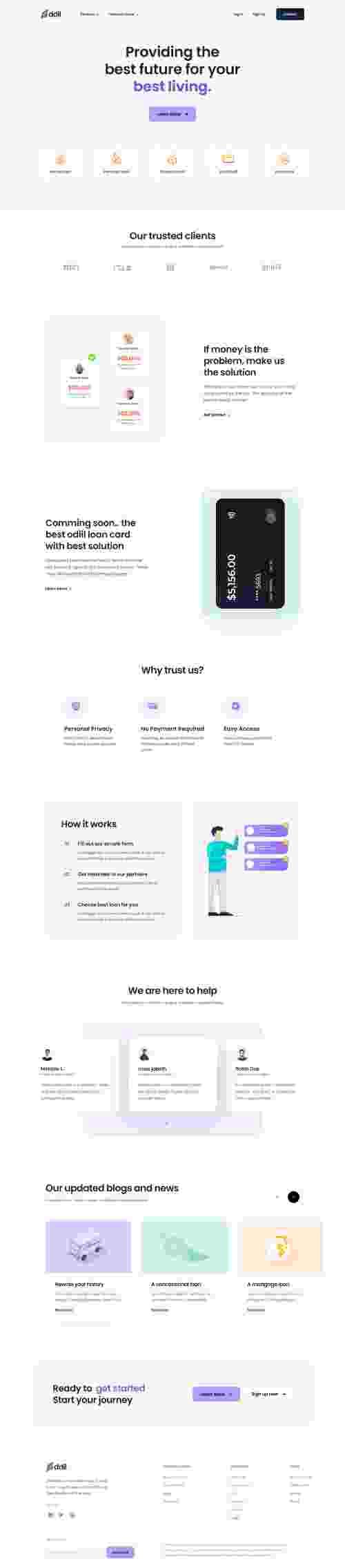 UIHut - Oddil Loan Landing Page - 12160