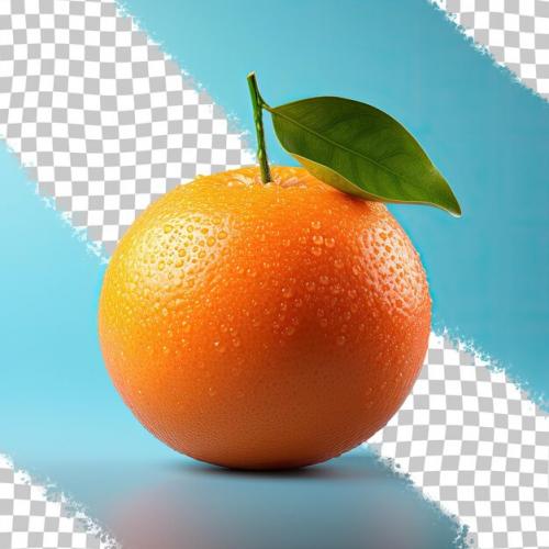 Closeup Of A Ripe Mandarin On A Transparent Background