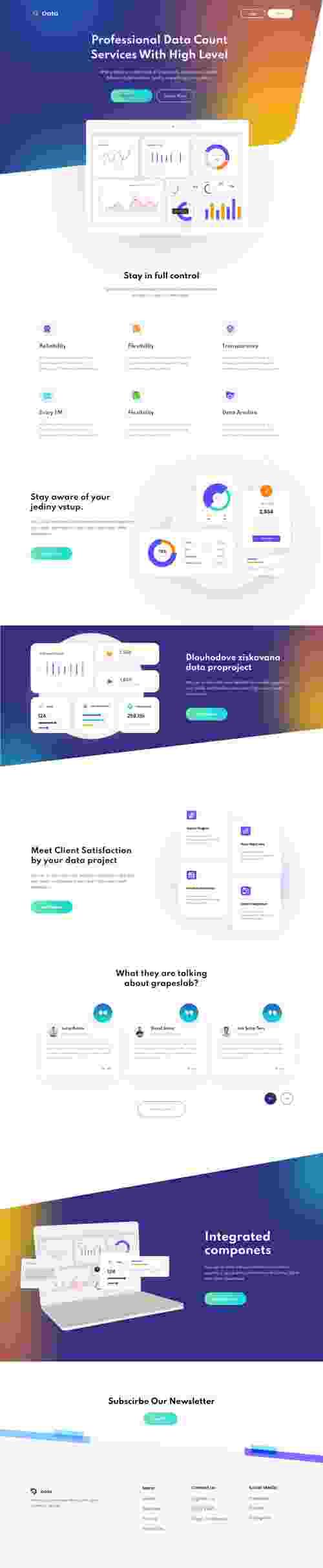 UIHut - Data Agency Landing Page Design - 17244