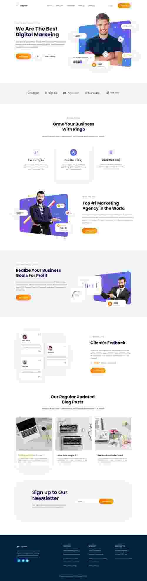 UIHut - Online Marketing Landing page - 17250