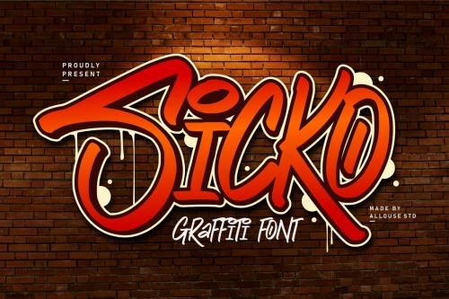 Deeezy - Sicko Grafitti Font