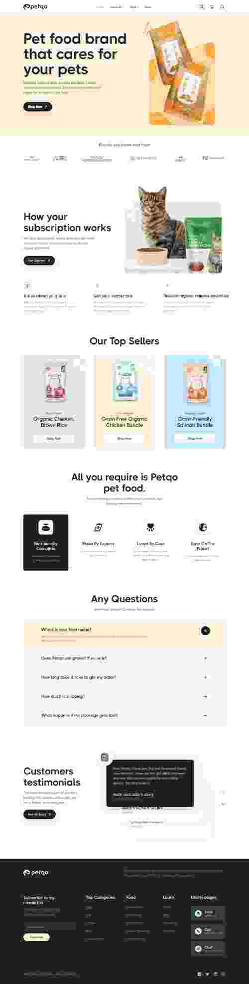 UIHut - Pet Food Website - Petqo - 18071