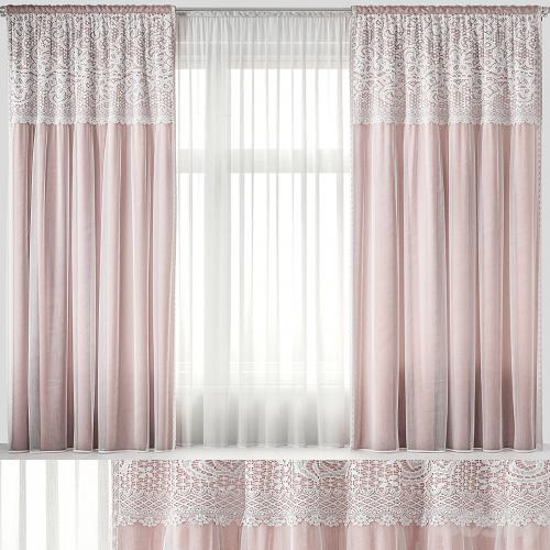 Curtains with lace