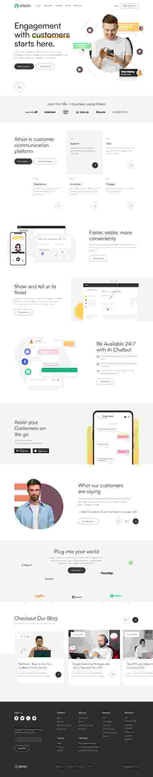 UIHut - Customer Communication Platform Website - 18074