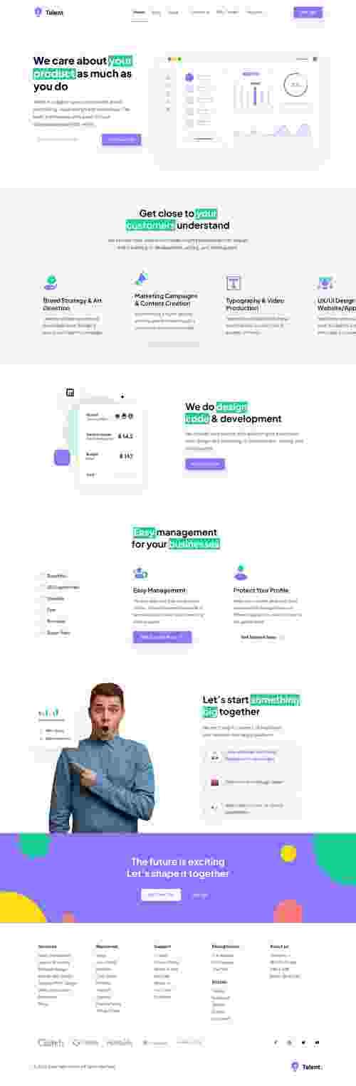 UIHut - Talent Digital Agency Web Template - 18200