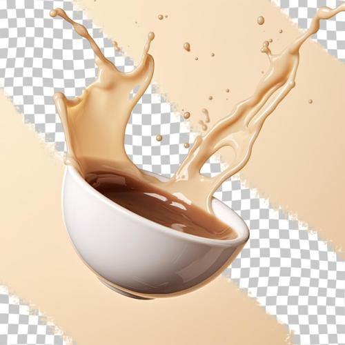 Coffee Drips Into A Cup Of Porcelain Transparent Background