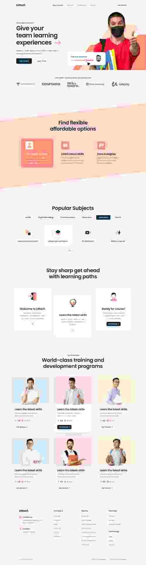 UIHut - Edtech E Learning Web Template - 18203