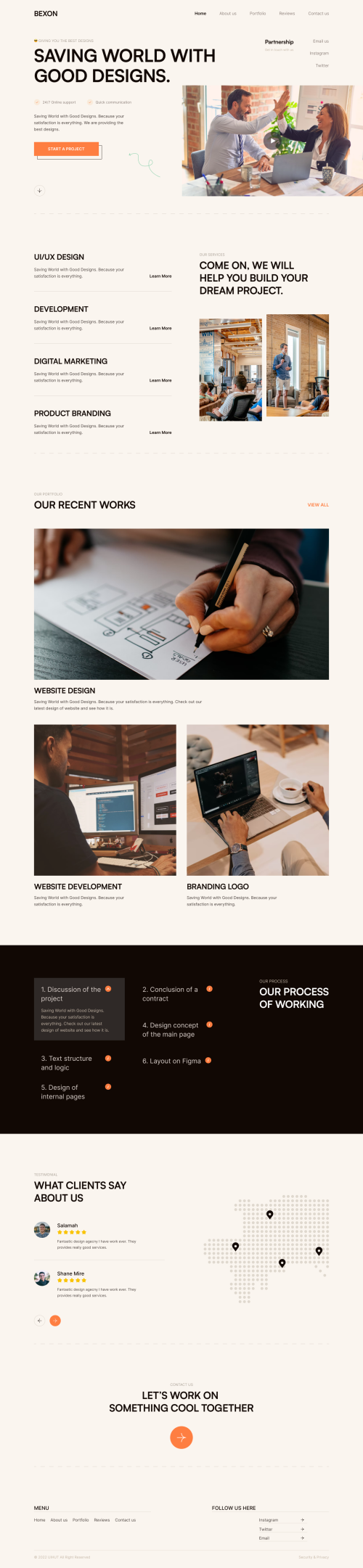 UIHut - Bexon Creative Agency Landing Page - 18220