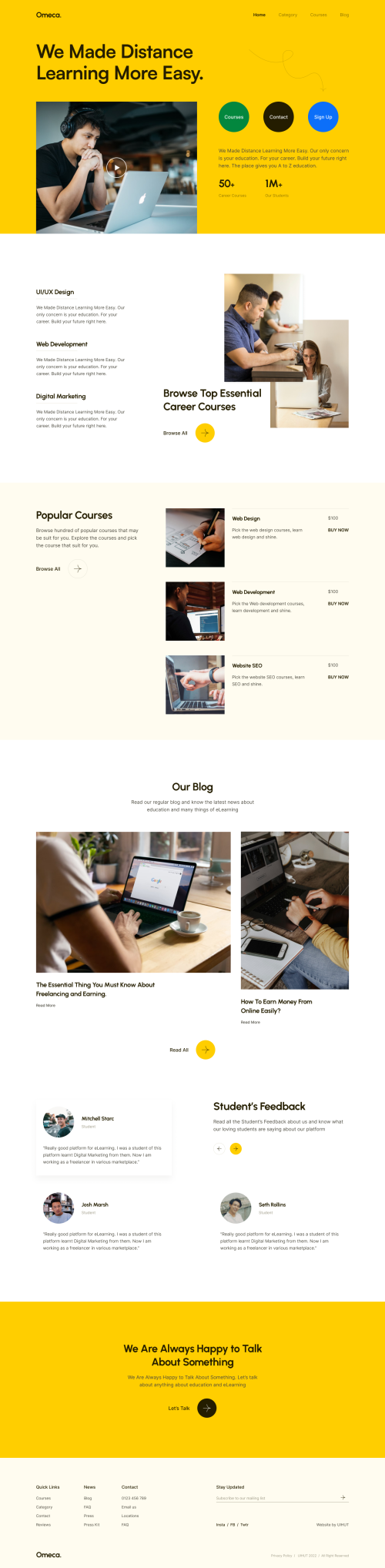 UIHut - Omeca Online Learning Landing Page - 18272