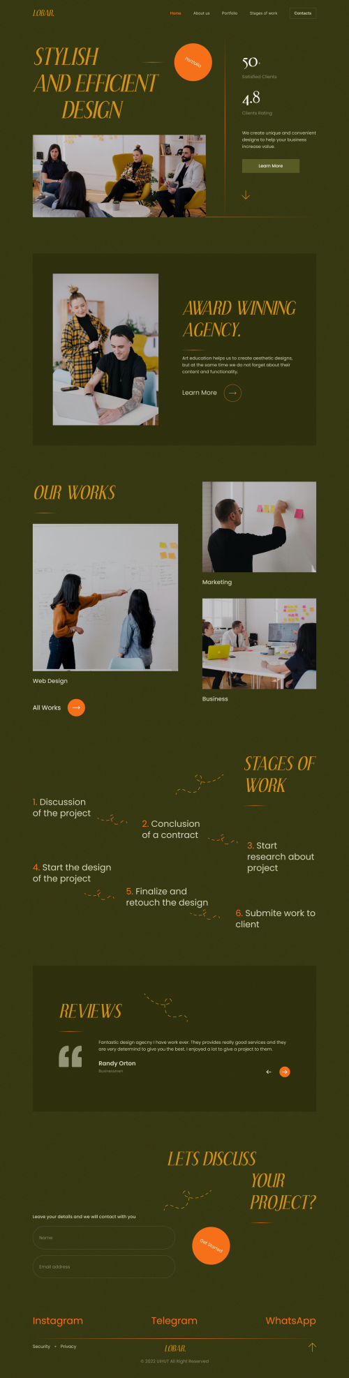 UIHut - Lobar Digital Agency Landing Page - 18274