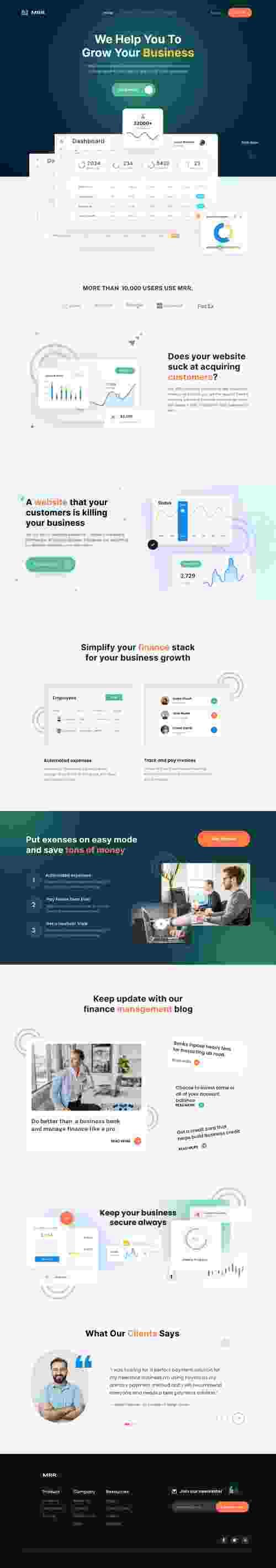 UIHut - SaaS Business Landing Page - MRR. - 18762