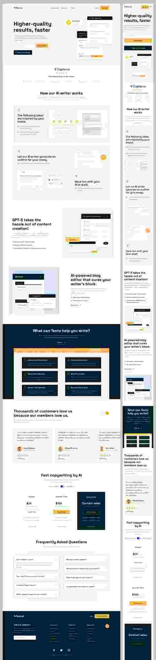 UIHut - AI Text Generator Website Design - Texto.ai - 18764