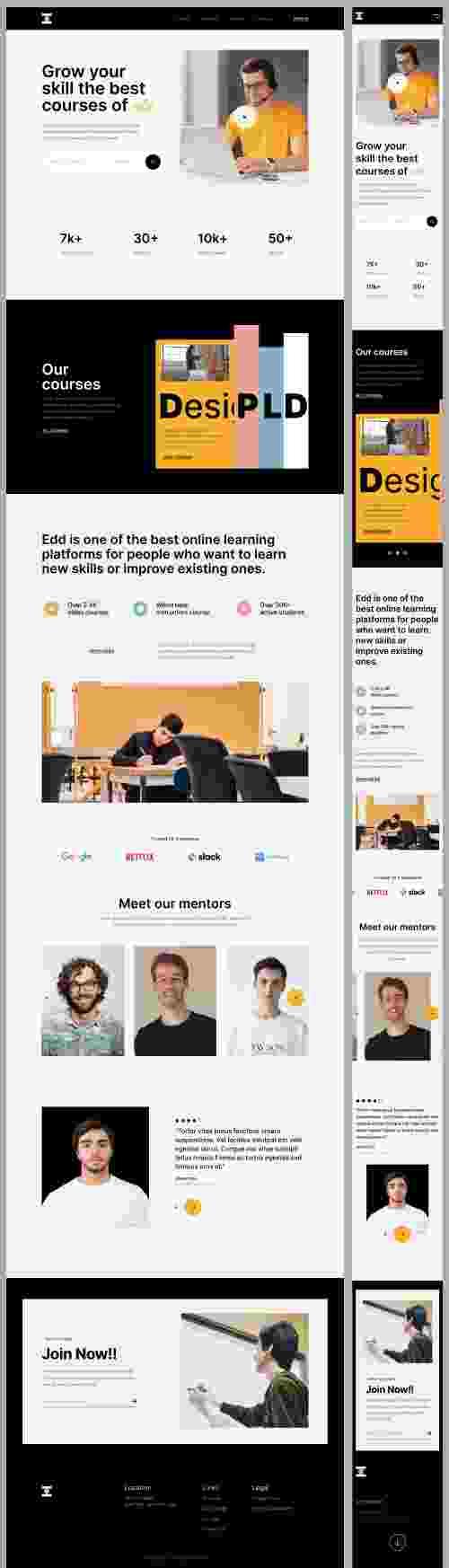 UIHut - Online Course Website Design - Edd - 18905