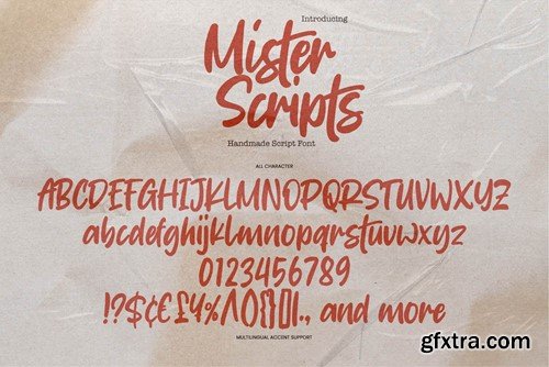 Mister Scripts - Handmade Script Font T69CVED