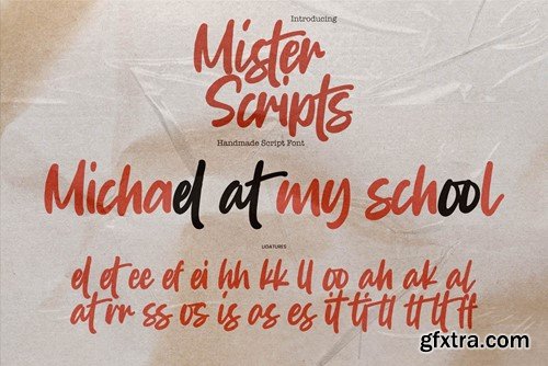 Mister Scripts - Handmade Script Font T69CVED