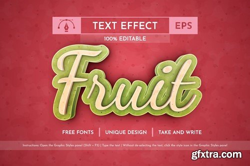 3D Apple - Editable Text Effect, Font Style 6HWVHHA