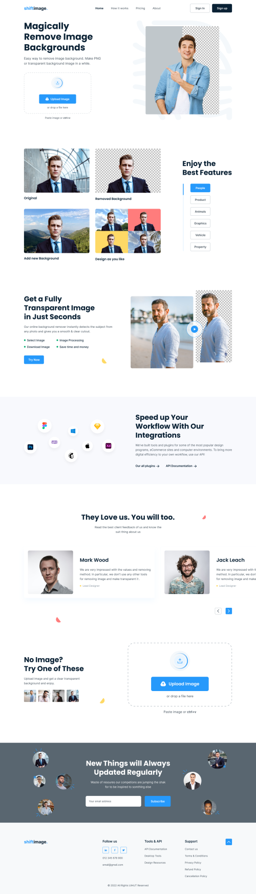 UIHut - Image Retouching Landing Page - shiftimage - 18993