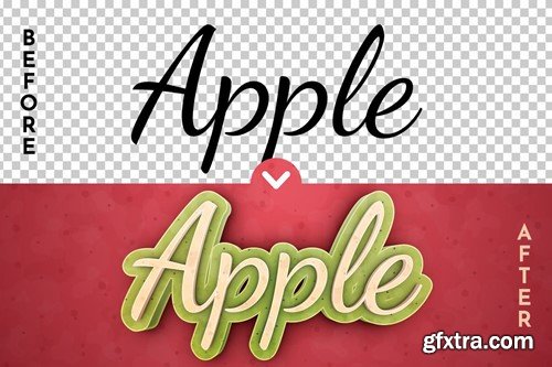 3D Apple - Editable Text Effect, Font Style 6HWVHHA