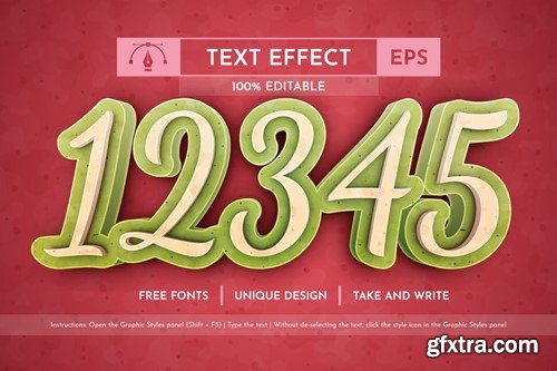 3D Apple - Editable Text Effect, Font Style 6HWVHHA