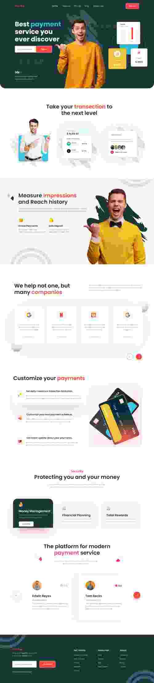 UIHut - Online Payment Landing Page  - 19068